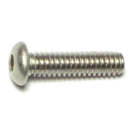 1/4-20 Socket Head Cap Screw, 18-8 Stainless Steel, 1 In Length, 10 PK